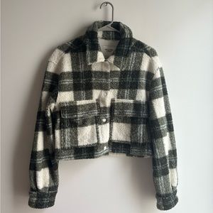 Abercrombie sherpa plaid jacket